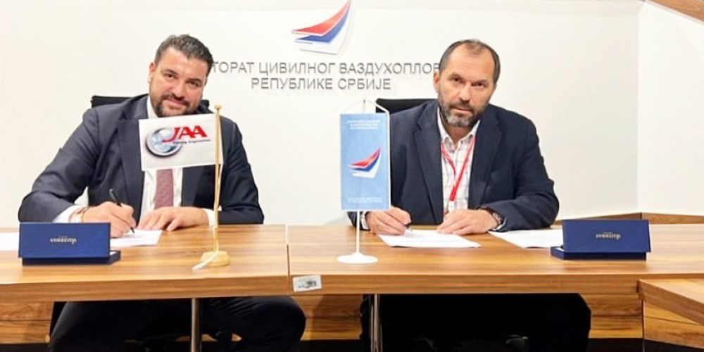 Потписан споразум о обуци између ЈАА ТО и Директората цивилног ваздухопловства Србије