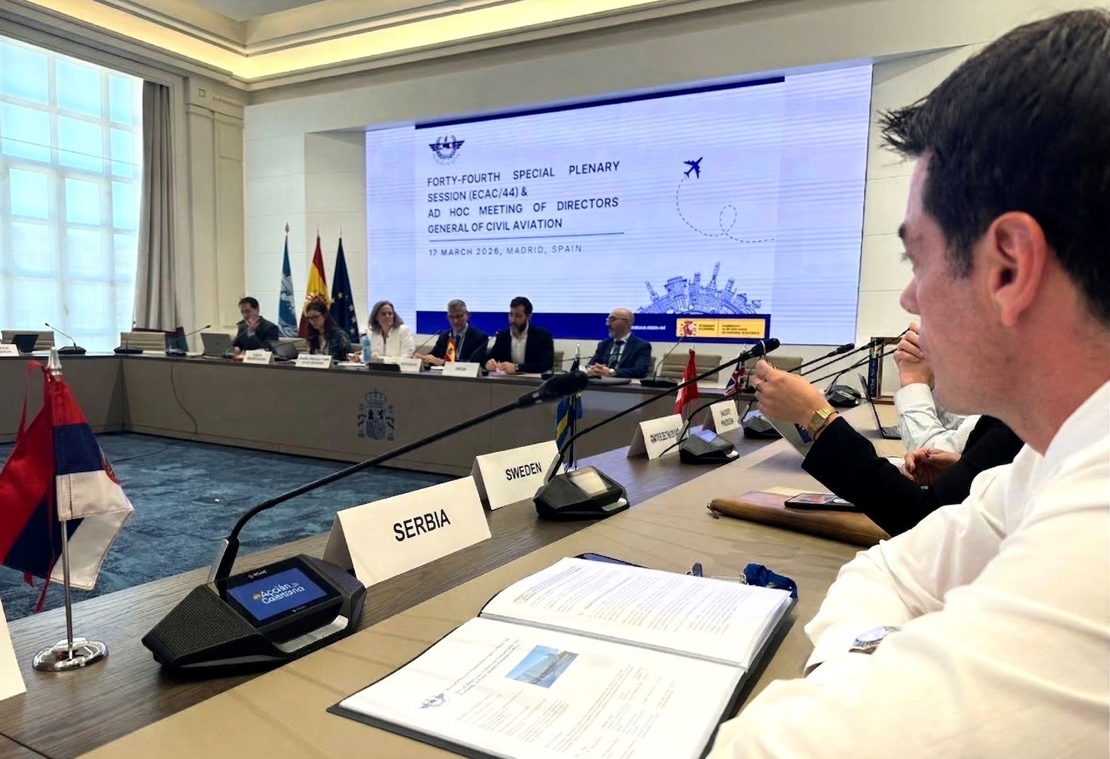 Civil Aviation Directorate Director at Key ECAC Meetings Held in Madrid